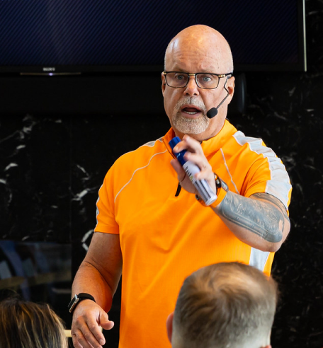 Event speaker presenting
